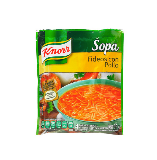 Sopa Instantanea De Fideos Con Pollo Knor (82 g)