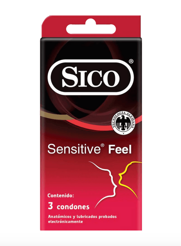 Condones Lubricados SENTITIVE SICO (3 piezas)